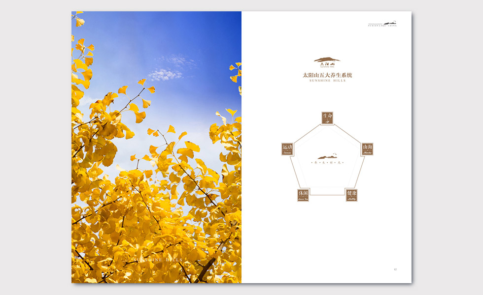 房地产画册设计 太阳山五大养生系统